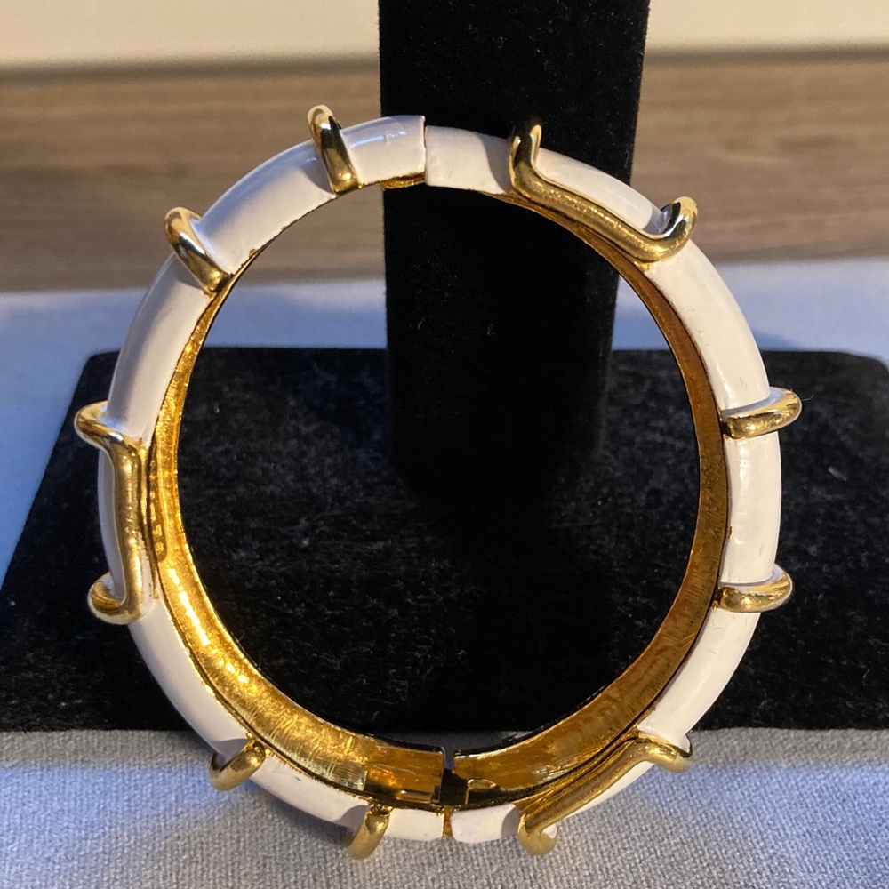 Original by Robert enamel clamper bangle bracelet white gold - Picture 16 of 16